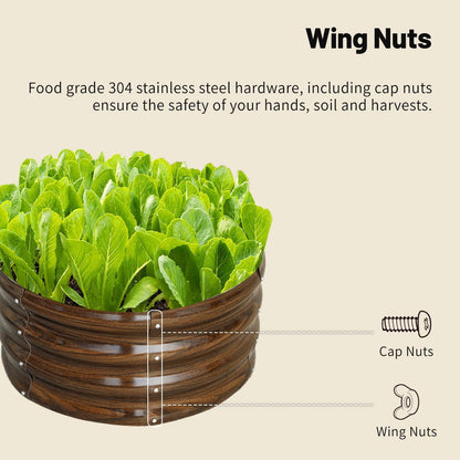 No Rot. No Rust. Just Growth. – Round Steel Garden Bed 2x2 ft Modular
