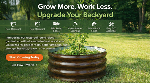 No Rot. No Rust. Just Growth. – Round Steel Garden Bed 2x2 ft Modular