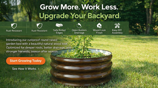 No Rot. No Rust. Just Growth. – Round Steel Garden Bed 2x2 ft Modular